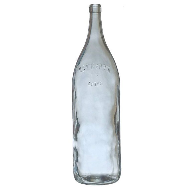 Бутылка стеклянная "Четверть" 3075 мл с крышкой­
