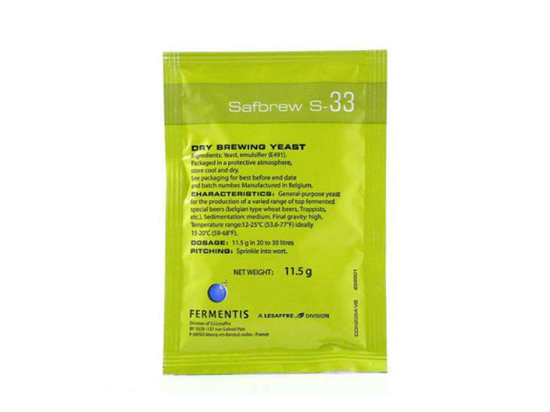Дрожжи верхового брожения Fermentis Safebrew S-33